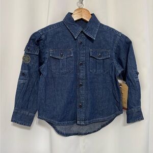 A.P.C.O‎ Boys’ Denim Button-Up Shirt Size: Medium